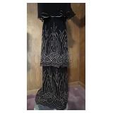 Janice Wainwright at Forty Seven Poland Street Black Beaded Dress UK 14 US 12