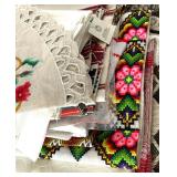 Lot of Vintage Linen and Embroidered Textile Decor