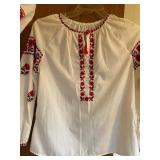 Ukrainian Embroidered Blouse and Folk Costume Accessories Set