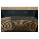 Three-Tier Black Metal Rolling Utility Cart