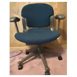 Office Task Chair with Adjustable Armrests and Rolling Base