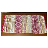 Lot of 2 Vintage Handcrafted Bedspreads and Table Runner