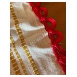 Lot of 2 Vintage Handcrafted Bedspreads and Table Runner