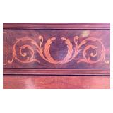 Vintage Tall Wooden Chest of Drawers with Inlay Detail