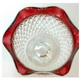 Ruby Red & Clear Glassware Lot - Lenox, Vintage Bowls, Plates, Pitcher