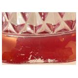 Ruby Red & Clear Glassware Lot - Lenox, Vintage Bowls, Plates, Pitcher