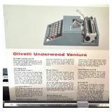 Olivetti Underwood Ventura Portable Typewriter with Case and Instructions