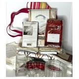 Lunt Sterling Silver Spoon with Glass and Linen Assortment