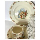 Easter and Spring Decor Lot - Plates, Linens, Figures, and More