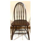 Pair of Windsor Style Wooden Arm and Side Chairs