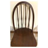 Pair of Windsor Style Wooden Arm and Side Chairs