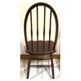 Pair of Windsor Style Wooden Arm and Side Chairs