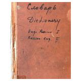 Lot of Vintage Russian, Ukrainian, and English Books and Dictionaries