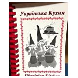 Collection of Ukrainian and Russian Books, Cookbook, Sheet Music, and Records