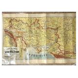 Early 1980s Soviet Propaganda Poster USSR Economic Plan 1981-1985 and Map