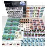 US Stamp Sheet Lot - Norman Rockwell, Moon Landing, World Cup, Minerals & More