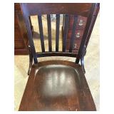 Wood Office Desk and Two Matching Chairs