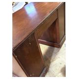 Wood Office Desk and Two Matching Chairs