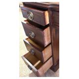 Wood Office Desk and Two Matching Chairs