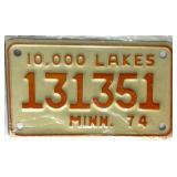 Vintage License Plate Collection - Minnesota, Texas, Florida Assortment