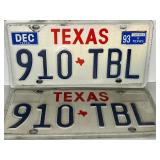 Vintage License Plate Collection - Minnesota, Texas, Florida Assortment