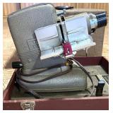 Vintage Projection Screens, Slide Projector, and A/V Equipment Lot