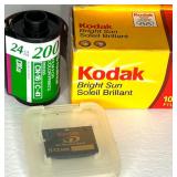 Vintage Camera & Lens Lot: Canon, FujiFilm FinePix S5100, Kodak, Pentax K1000, Asahi 135mm