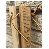 Mixed Vintage Utility Lot: Stools, Rulers, Enamel Bucket, Clamp Lamp