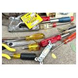 Mixed Lot of Hand Tools, Hardware, and Workshop Supplies