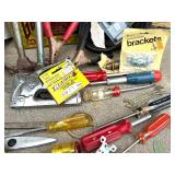 Mixed Lot of Hand Tools, Hardware, and Workshop Supplies