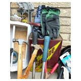 Mixed Lot of Hand Tools, Hardware, and Workshop Supplies