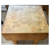 Solid Wood Butcher-Block Kitchen Table