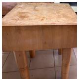Solid Wood Butcher-Block Kitchen Table
