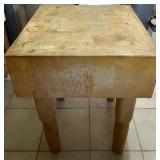 Solid Wood Butcher-Block Kitchen Table