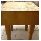 Solid Wood Butcher-Block Kitchen Table