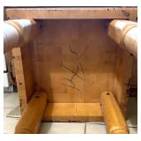 Solid Wood Butcher-Block Kitchen Table