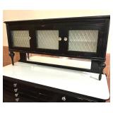 Vintage Dental Cabinet with 14 Metal Drawers and Glass Pulls