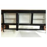 Vintage Dental Cabinet with 14 Metal Drawers and Glass Pulls