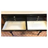 Vintage Dental Cabinet with 14 Metal Drawers and Glass Pulls