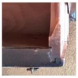 Antique Oak Secretary Bookcase with Curio Cabinet and Stained Glass