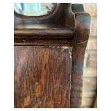 Antique Oak Secretary Bookcase with Curio Cabinet and Stained Glass