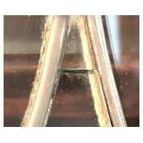 Antique Oak Secretary Bookcase with Curio Cabinet and Stained Glass