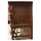 Antique Carved Wood Sideboard Cabinet with Drawers