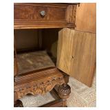 Antique Carved Wood Sideboard Cabinet with Drawers