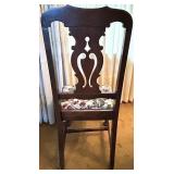 Dining Table with 9 Chairs, Floral Upholstered Seats