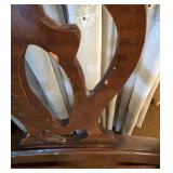 Dining Table with 9 Chairs, Floral Upholstered Seats