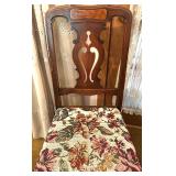 Dining Table with 9 Chairs, Floral Upholstered Seats