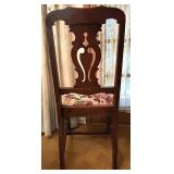 Dining Table with 9 Chairs, Floral Upholstered Seats