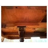 Dining Table with 9 Chairs, Floral Upholstered Seats