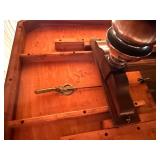 Dining Table with 9 Chairs, Floral Upholstered Seats